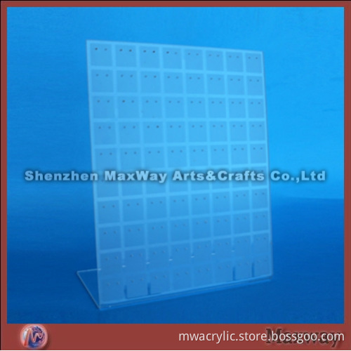 Acrylic Transparent L-shaped 80 pairs Ear Nail/Pin/Earbob/Pendants/Earrings Display Holder/Showcase